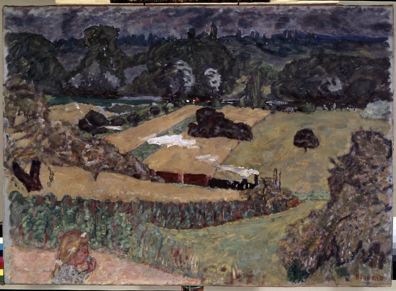 Landschaft mit Güterzug von Pierre Bonnard