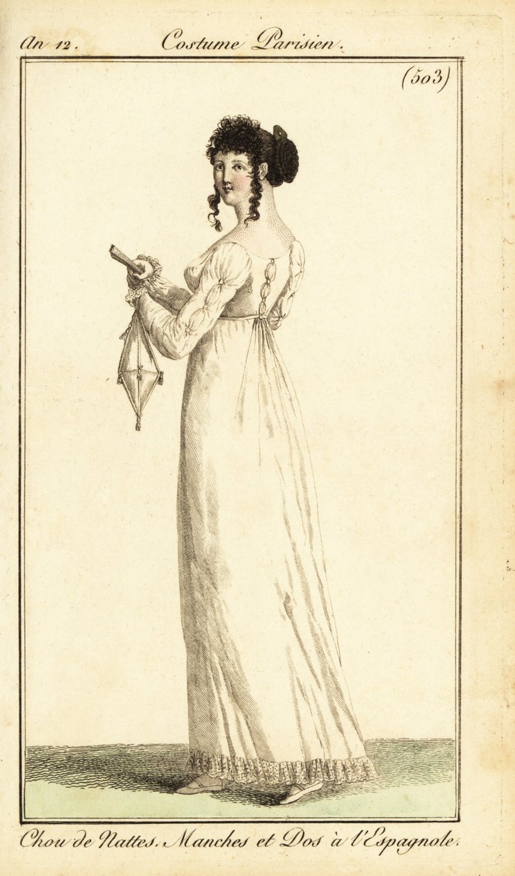 Frau im Kleid mit spanischen Pfeilen, Paris von Pierre Charles Baquoy