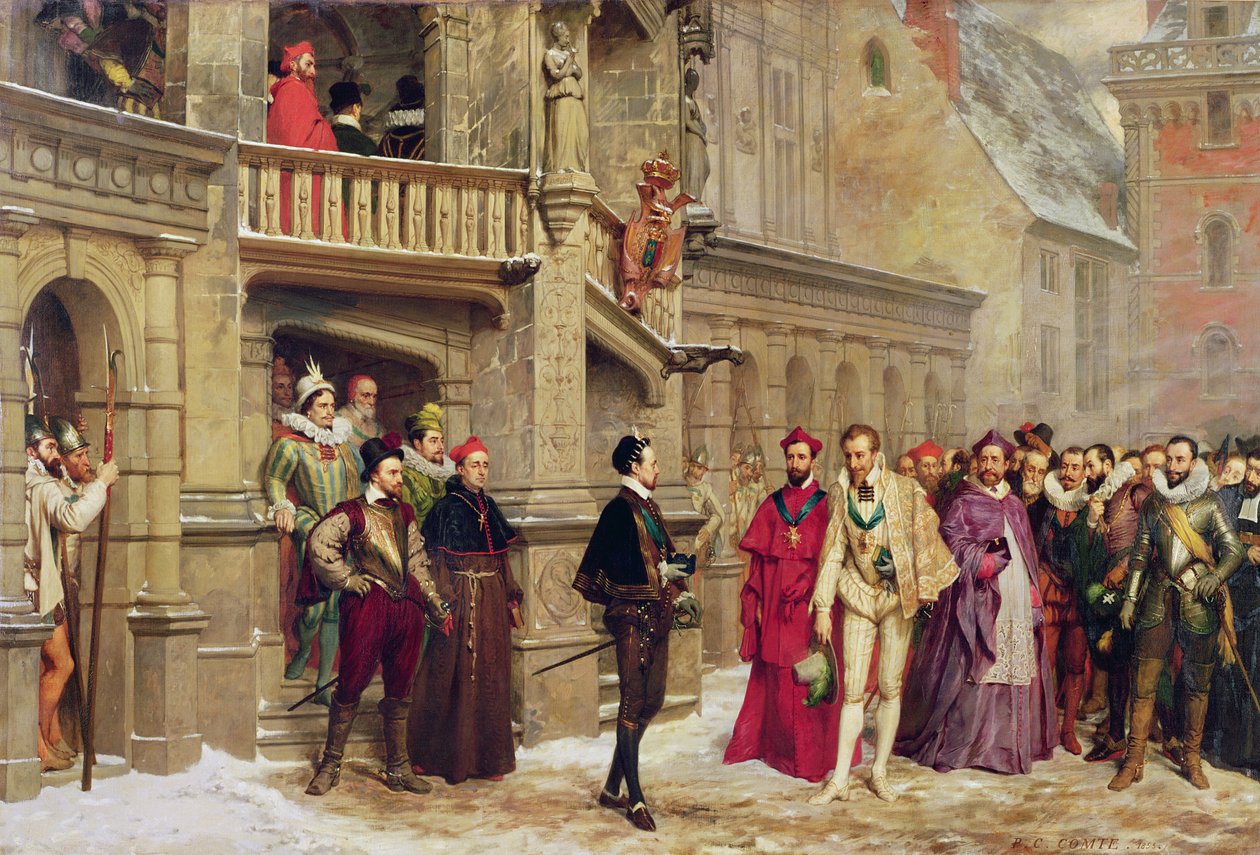Henri III und der Herzog von Guise, 1855 von Pierre Charles Comte