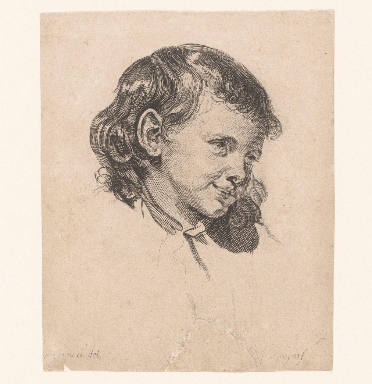 Kopf eines Kindes, nach rechts gewandt von Pierre Charles Ingouf