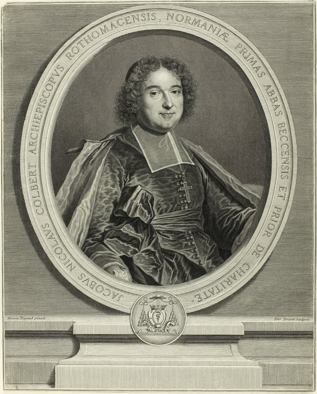 Porträt von Jacques Nicolas Colbert, Erzbischof von Rouen von Pierre Drevet