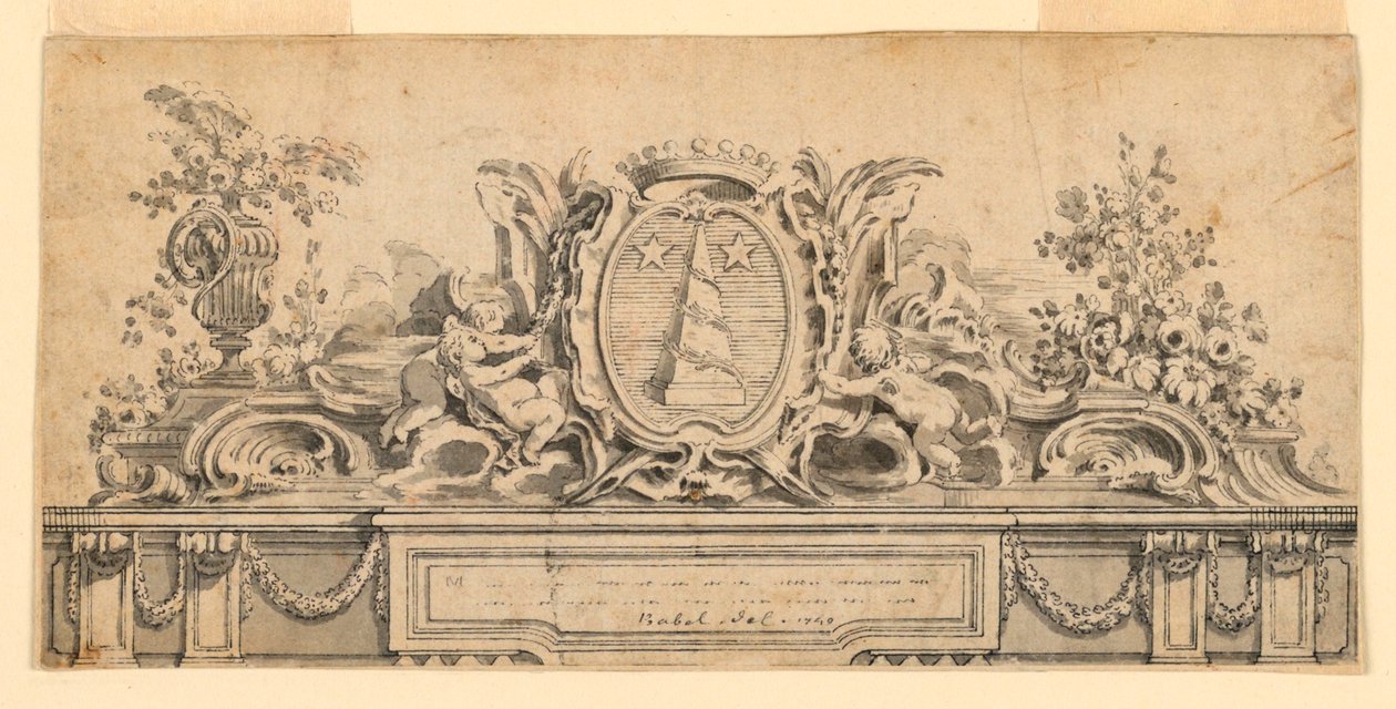Entwurf für ein Frontispiz von Pierre Edme Babel