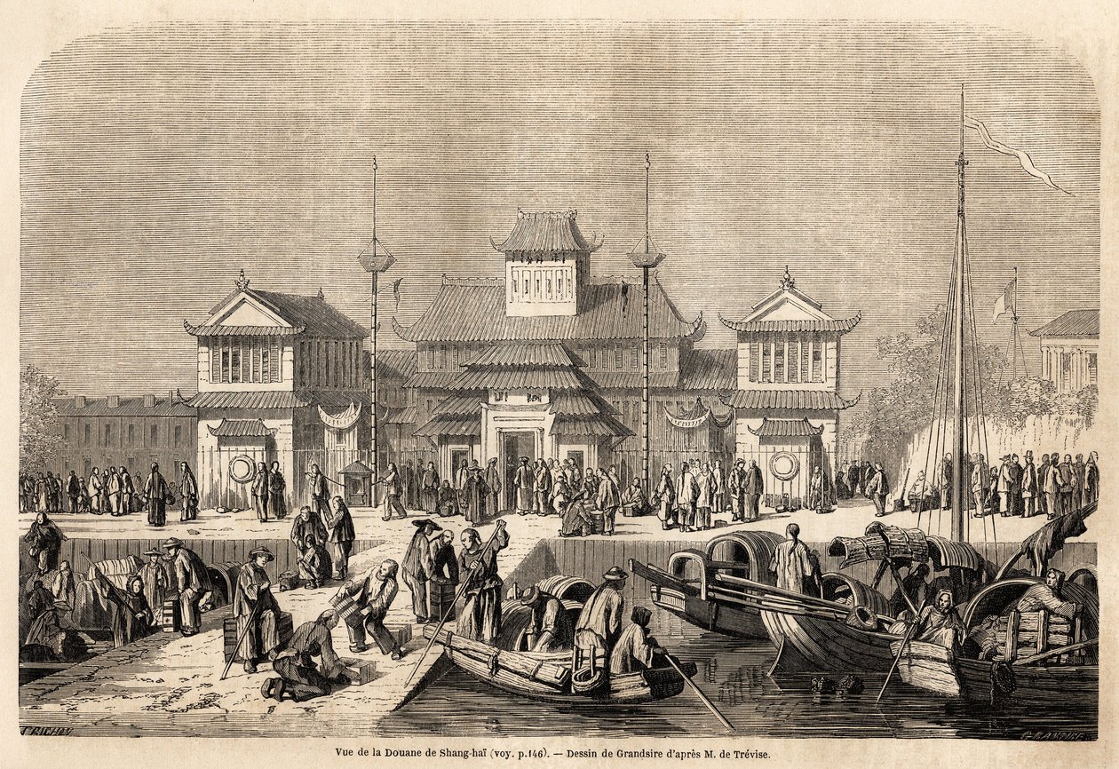 Das Zollgebäude von Shanghai von Pierre Eugene Grandsire