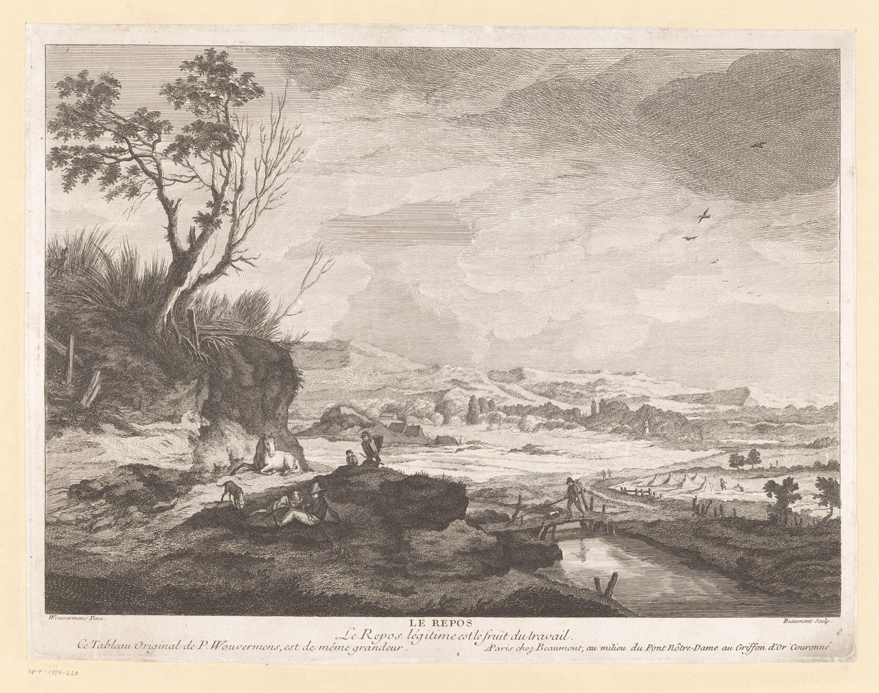 Landschaft mit ruhenden Figuren von Pierre Francois Beaumont