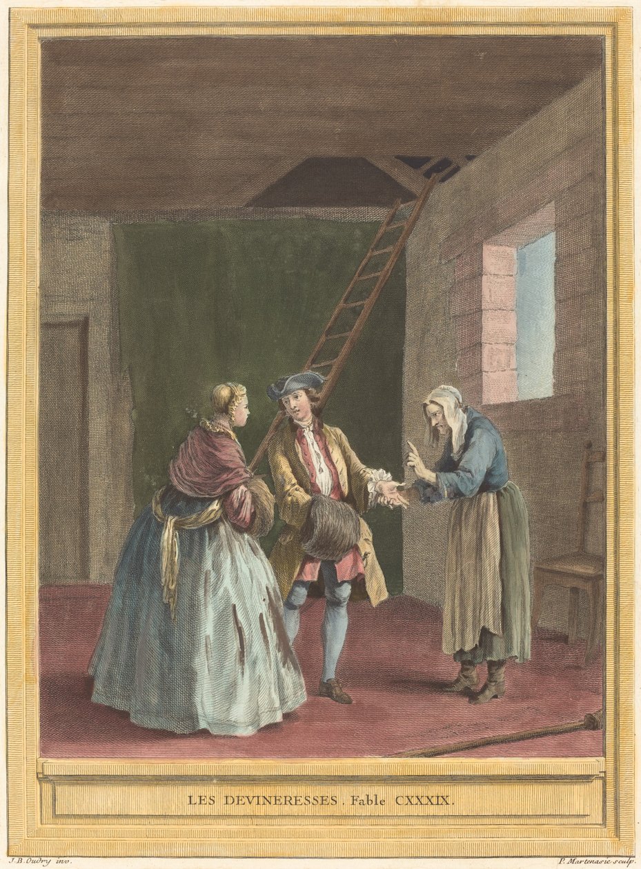 Die Wahrsagerinnen von Pierre Francois Martenasie after Jean Baptiste Oudry