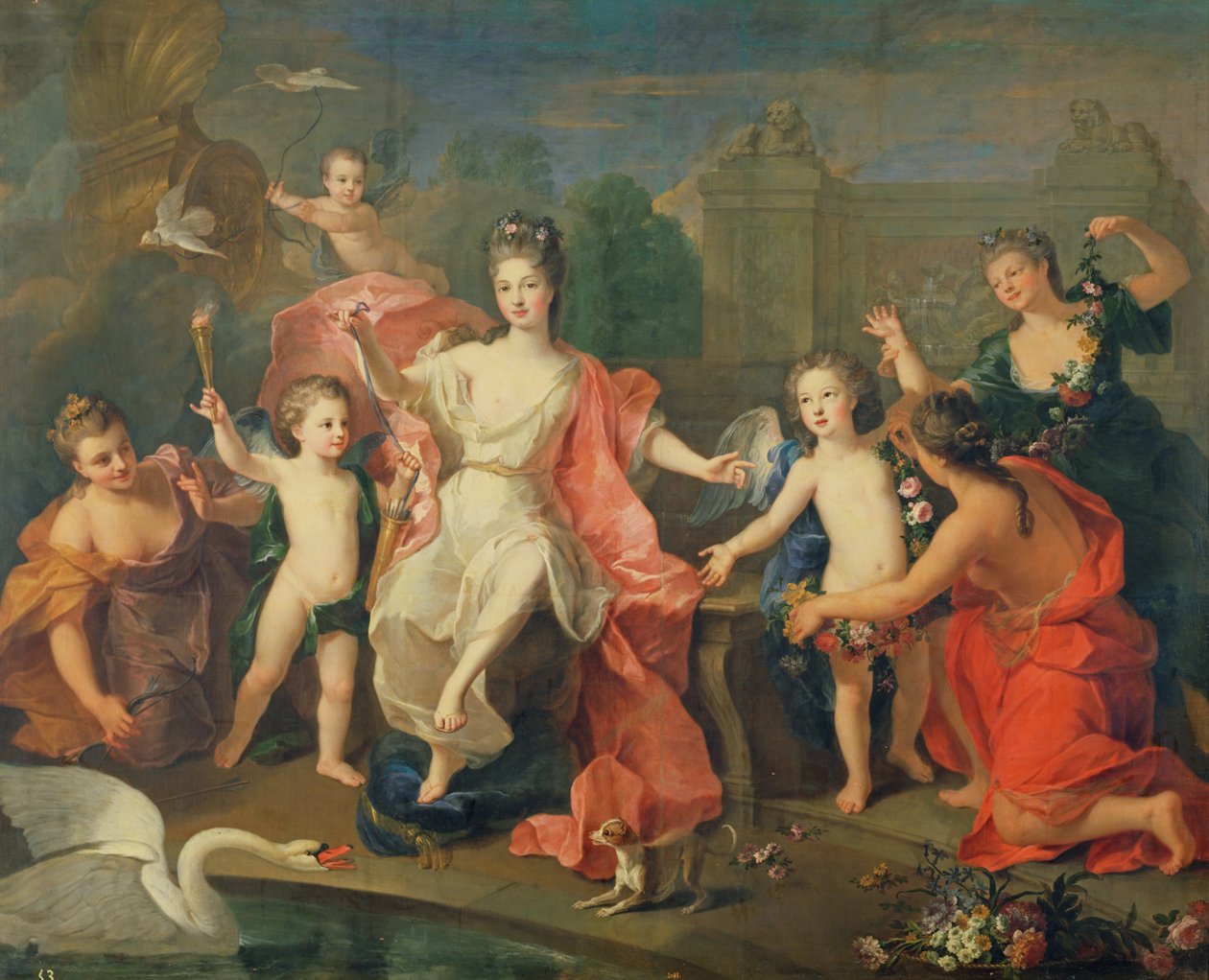Die Herzogin von Burgund und ihre Kinder von Pierre Gobert