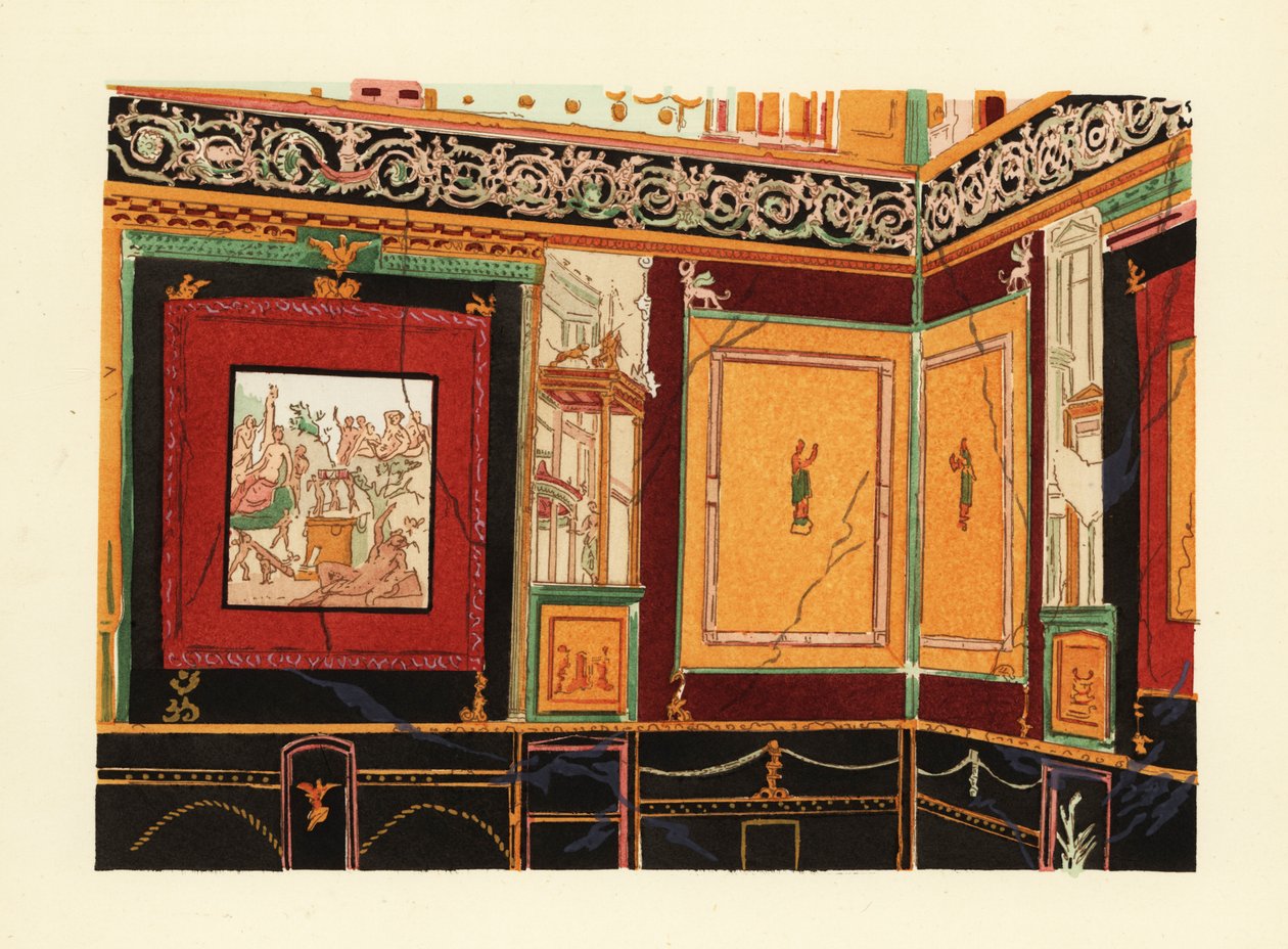 Exedra im Atrium des Hauses des Siricus, Pompeji von Pierre Gusman