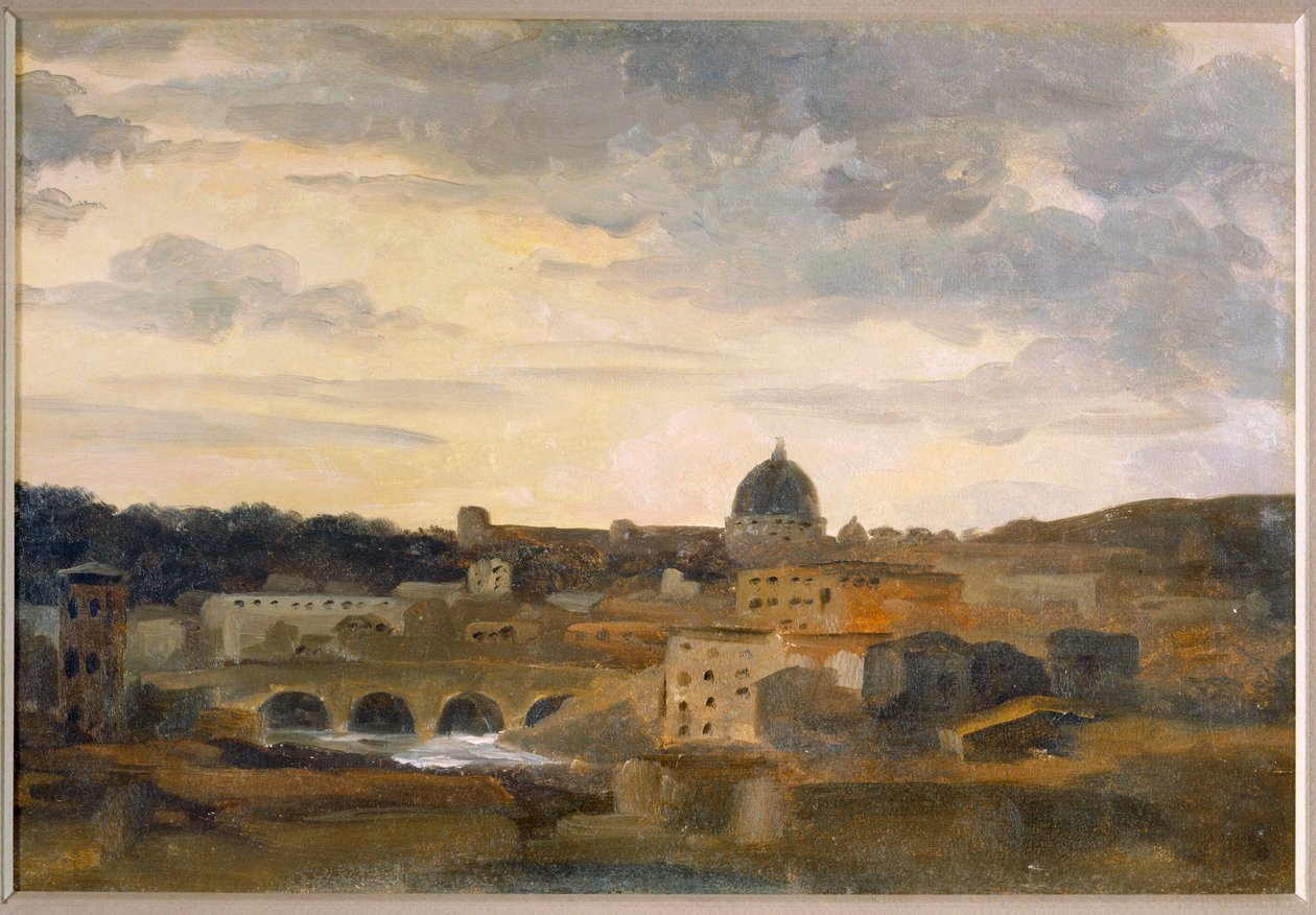 Blick auf Rom bei stürmischem Wetter von Pierre Henri de Valenciennes