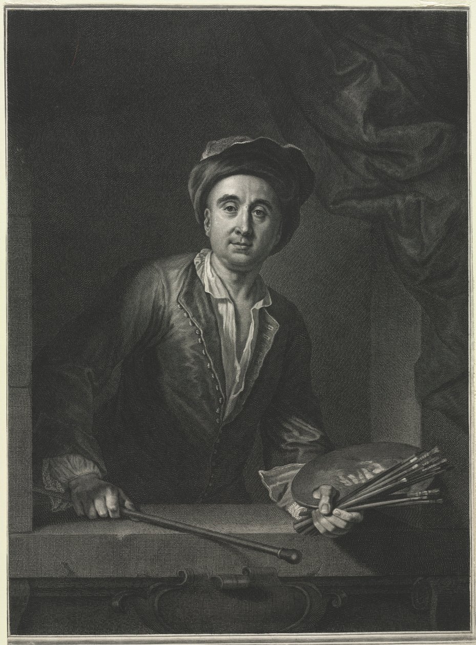 François de Troy, nach einem Selbstporträt von Pierre Imbert Drevet
