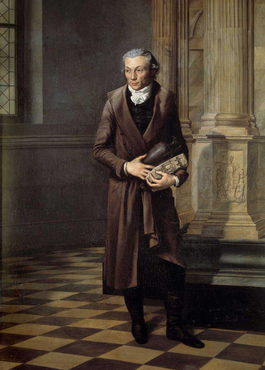 Porträt von Alexandre Lenoir (1761-1839), Kurator des Musée des Monuments Français. Gemälde von Pierre M. Delafontaine (1774-1860) 1802 von Pierre Maximilien Delafontaine