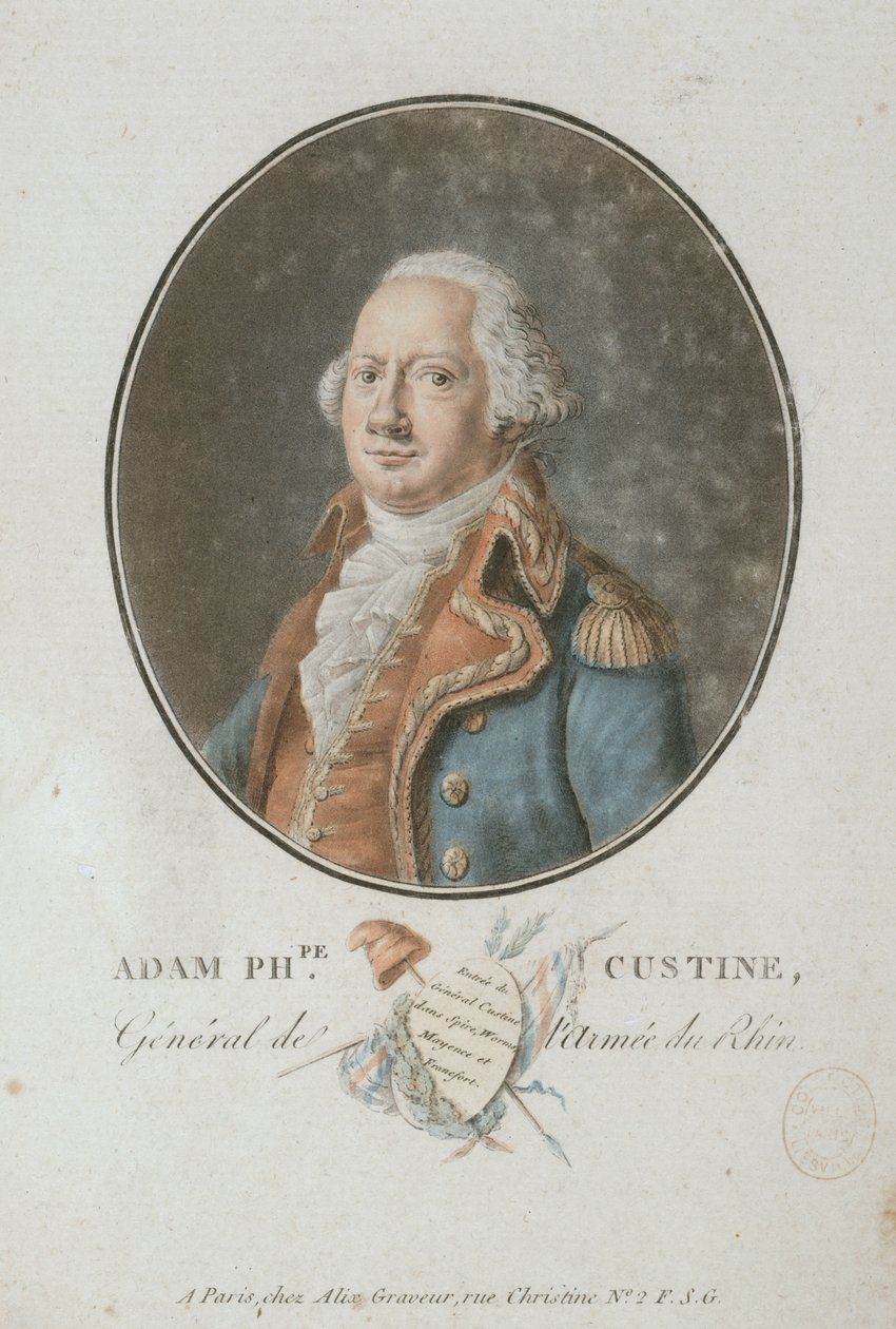 Graf Adam Philippe de Custine 1740-1793, 1793 von Pierre Michel Alix