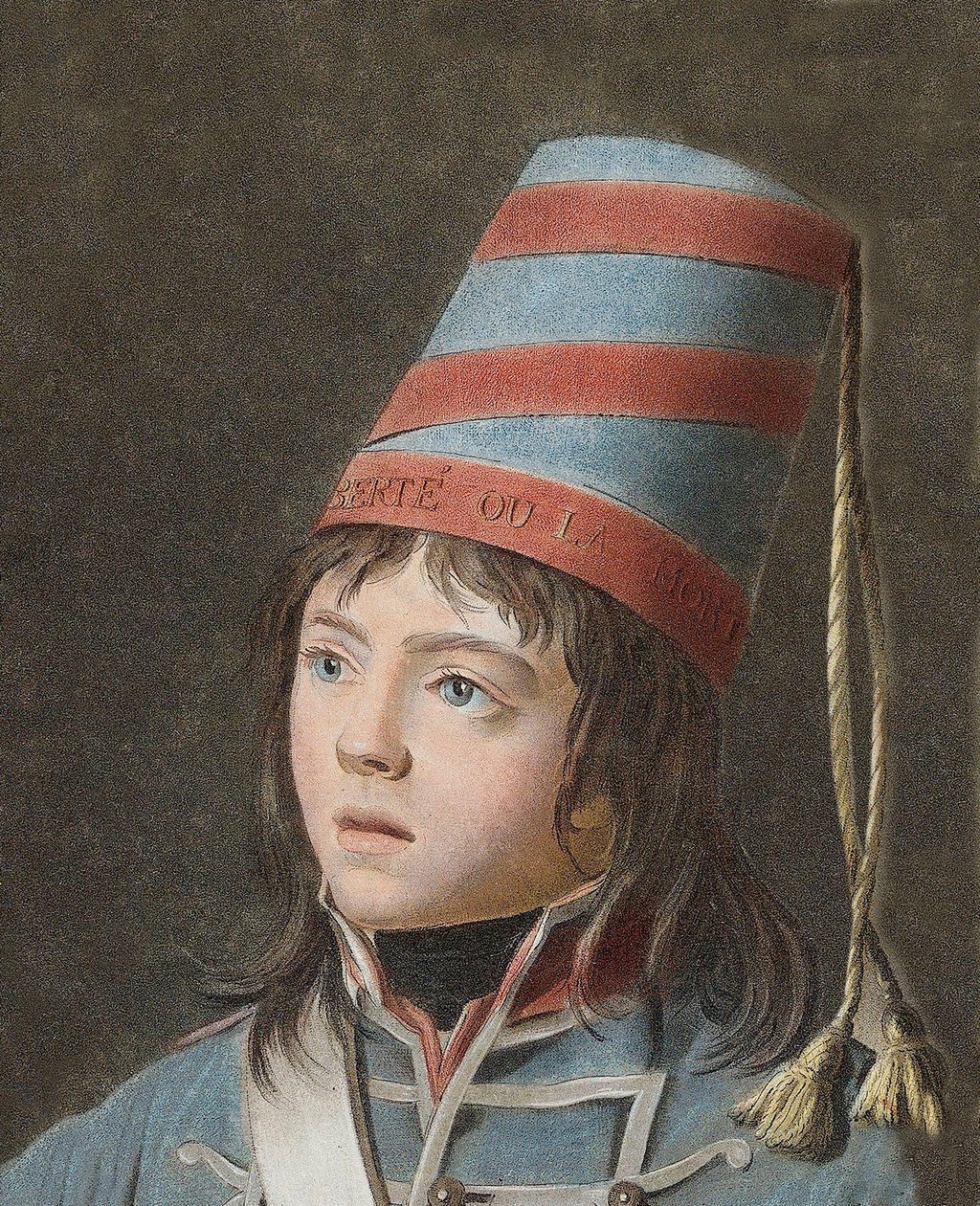 Joseph Bara (1779-1793) - Joseph Bara oder Barra (1780-1793) ist ein Heldenkind der Französischen Revolution, das in der Vendée für die Republik kämpfte. Gravur von Pierre Michel Alix (1762-1817) von Pierre Michel Alix
