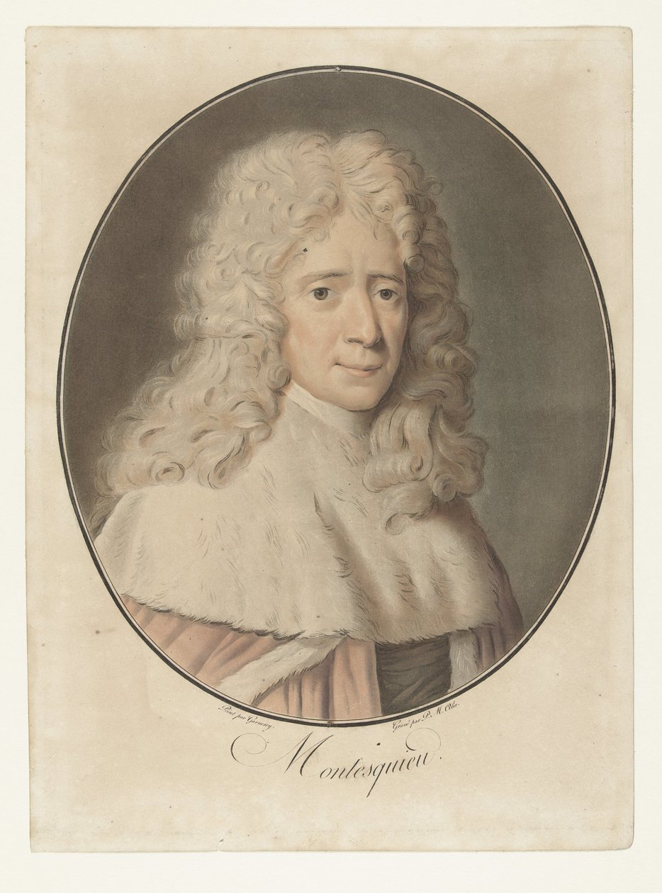 Porträt von Charles de Montesquieu (Sammlung der großen Männer) von Pierre Michel Alix