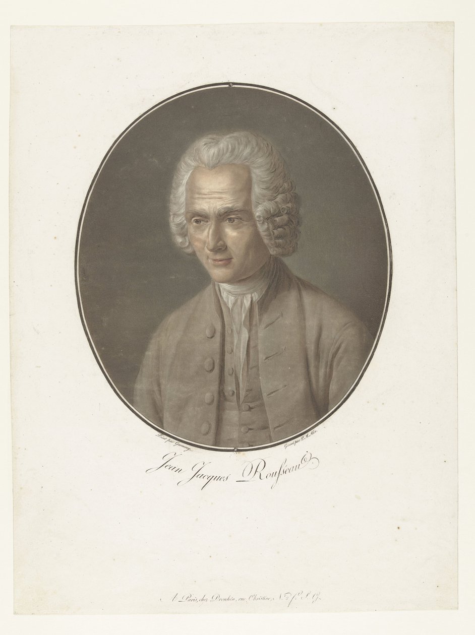Porträt von Jean-Jacques Rousseau von Pierre Michel Alix