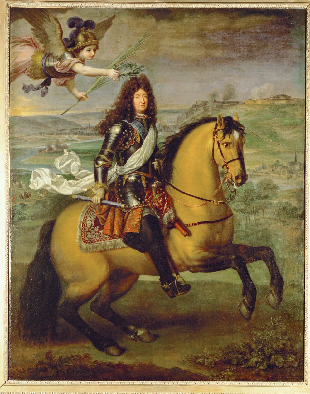 Ludwig XIV. zu Pferd, von Sieg gekrönt von Pierre Mignard