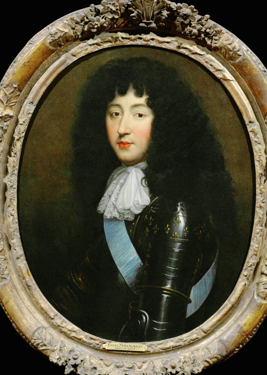 Philippe, Herzog von Orléans, genannt Monsieur, Bruder von Ludwig XIV, verheiratet mit La Palatine, Lieselotte von der Pfalz von Pierre Mignard