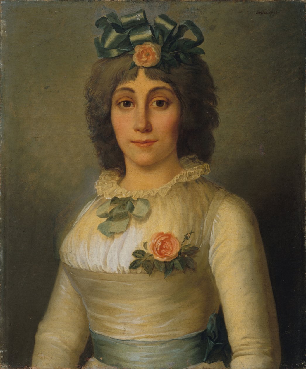 Porträt von Anne-Josèphe Théroigne de Méricourt 1762-1817, 1793 von Pierre Nicolas Selles