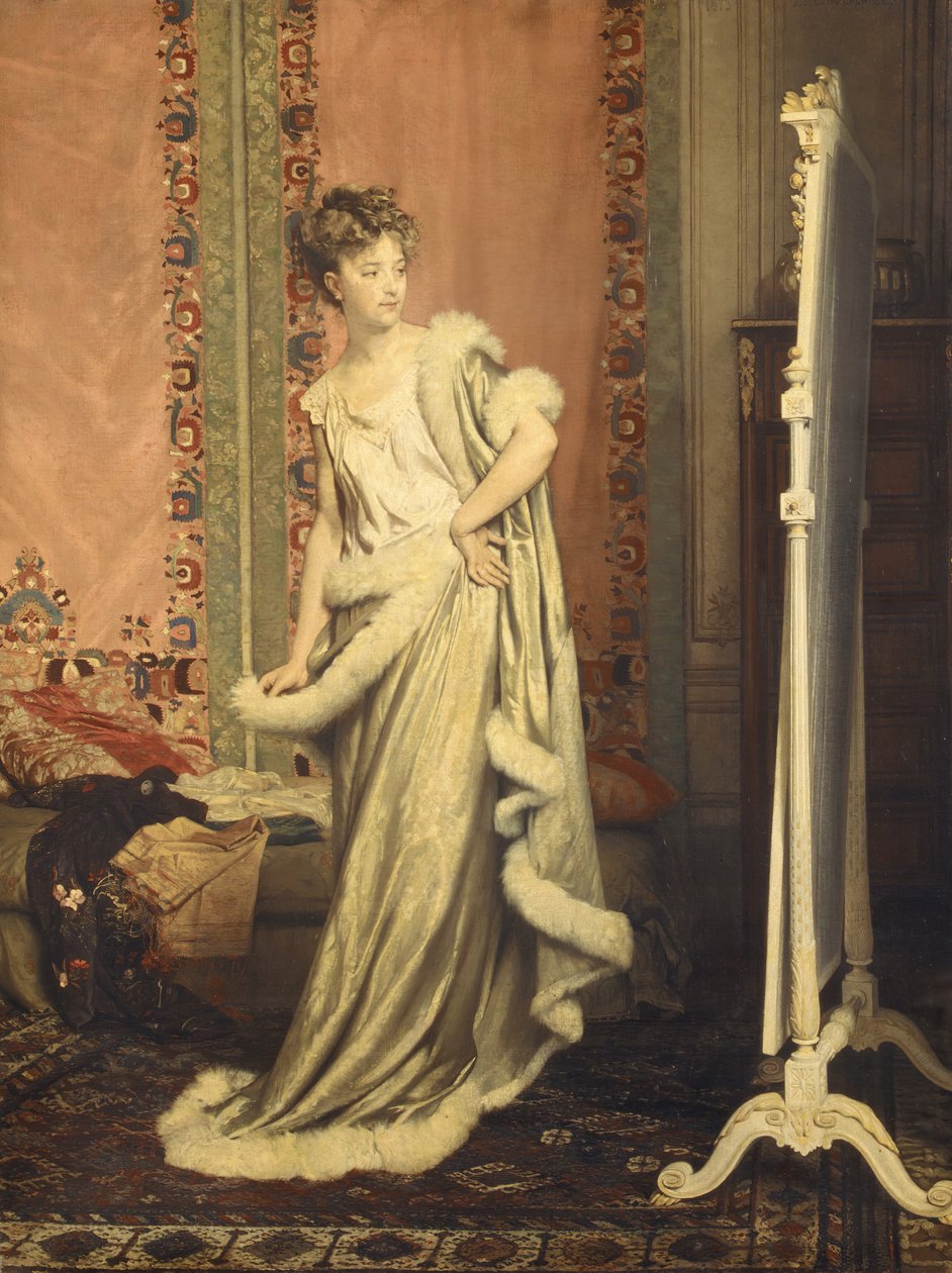 Vor dem Spiegel, 1873 von Pierre Paul Lêon Glaize