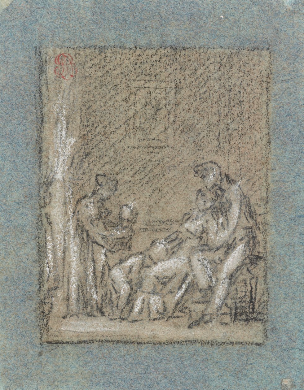 Studie für Une Famille dans la désolation von Pierre Paul Prud