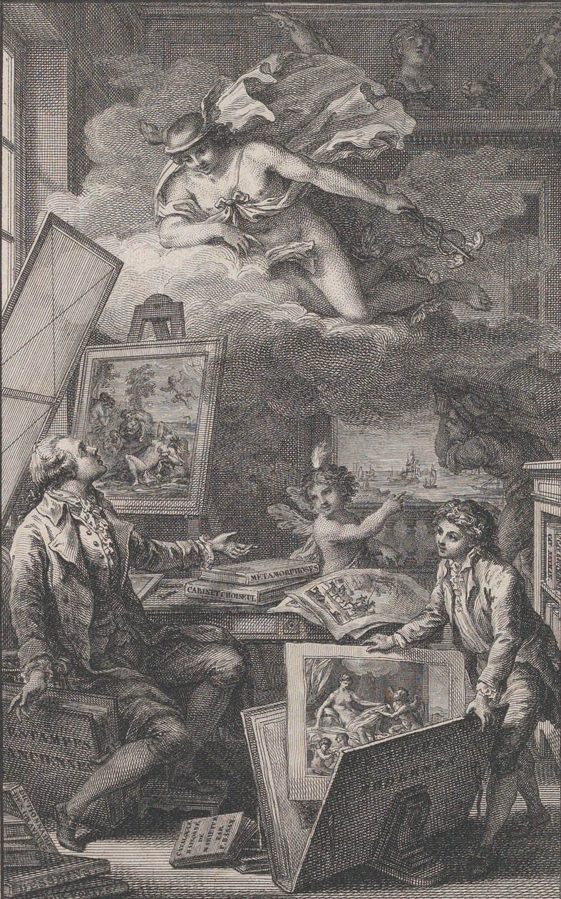 Zum Gedenken an P. FR. Basan, ein Stich für den Katalog der Sammlung von P.-F. Basan, 1798 von Pierre Philippe Choffard
