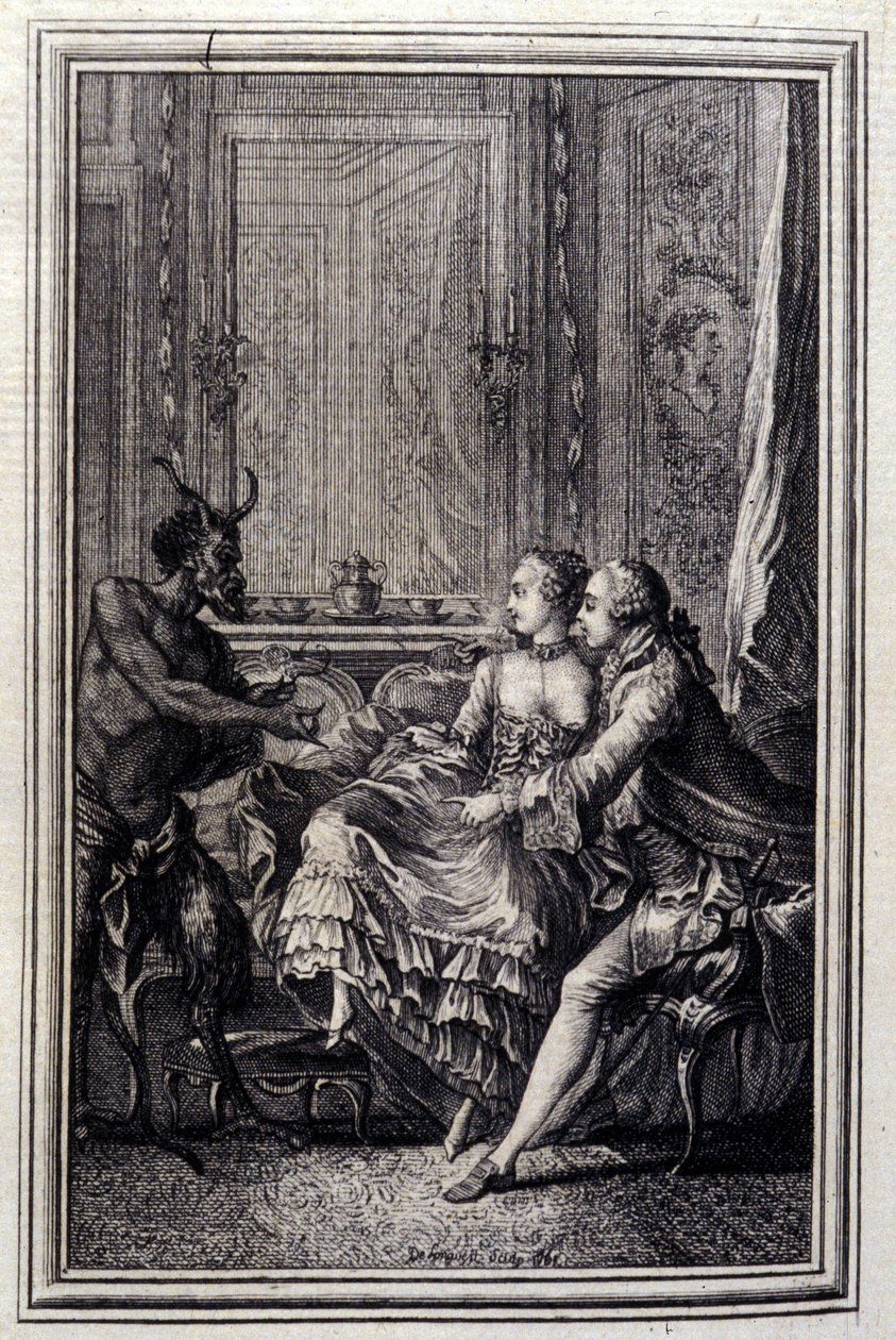 La Thing impossible - in „Tales et nouvelles en vers“ von Jean La Fontaine. 1776. Illustration von P.P. Choffard von Pierre Philippe Choffard