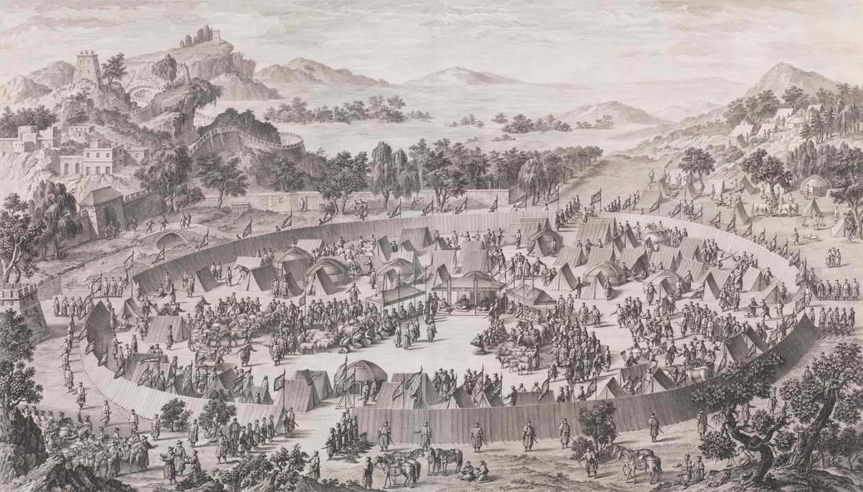 Die Niederlage von Häuptling Uš-Turfan und seiner Stadt von Pierre Philippe Choffard