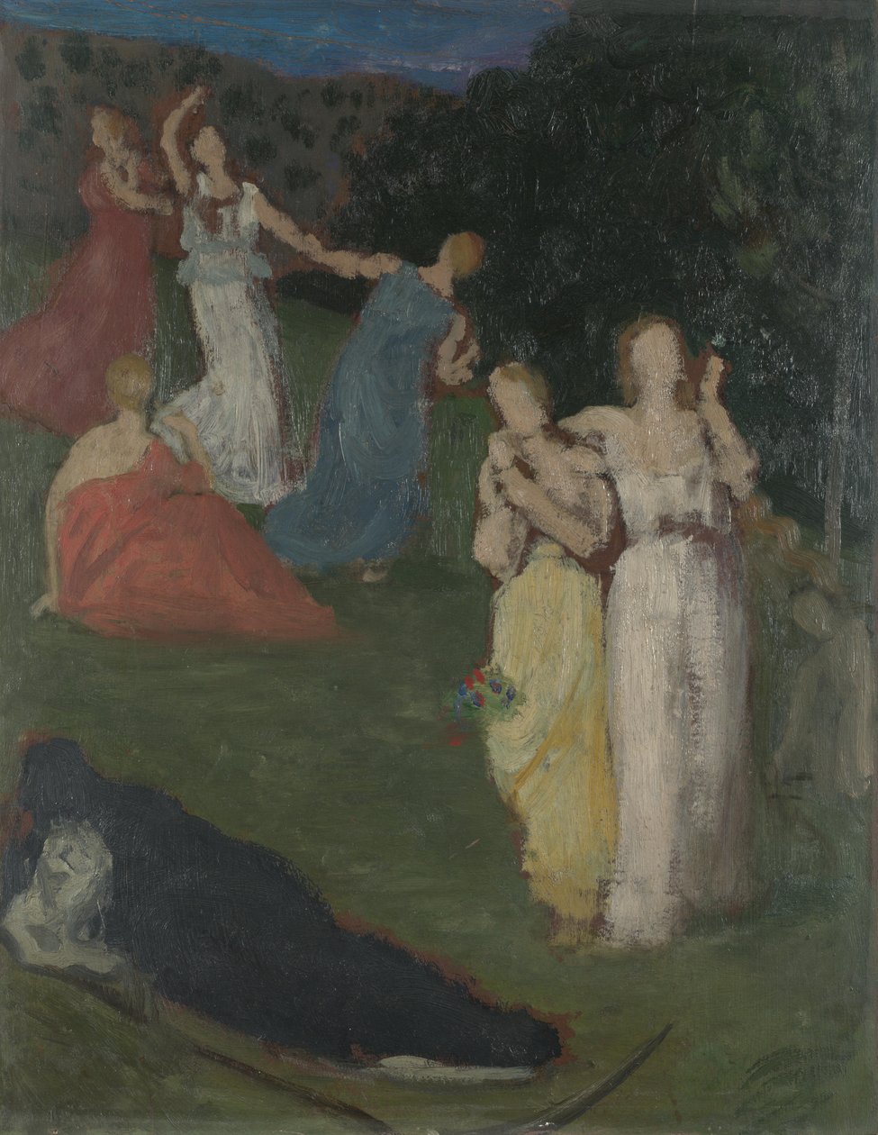 Der Tod und das Mädchen, vor 1872 von Pierre Puvis de Chavannes