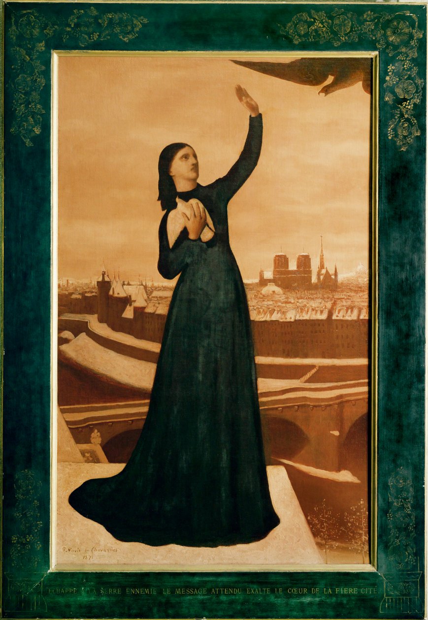 Echappe a la serre ennemie, le message attendu exalte le coeur de la fiere cite von Pierre Puvis de Chavannes