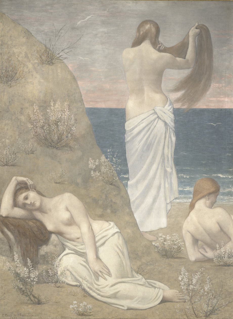 Junge Mädchen am Meer von Pierre Puvis de Chavannes