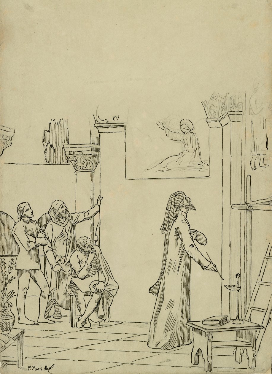 Studie für L von Pierre Puvis de Chavannes
