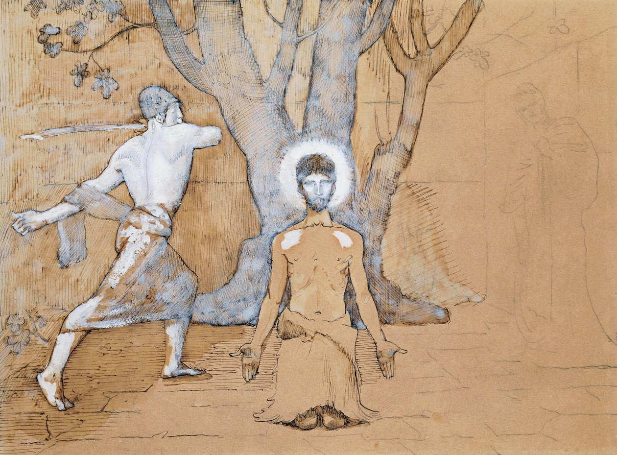 Studie zur Enthauptung von Johannes dem Täufer von Pierre Puvis de Chavannes