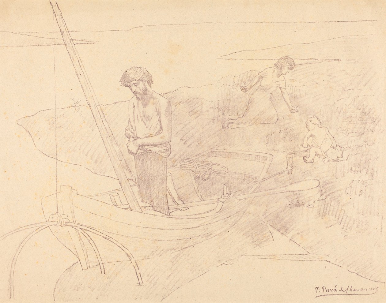 Der arme Fischer von Pierre Puvis de Chavannes