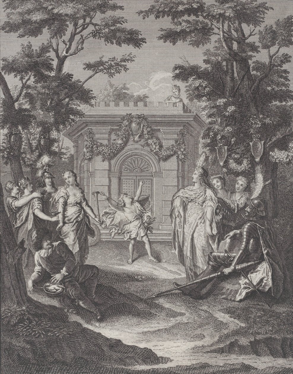 Tafel 13: Eintritt von Liebe und Reichtum zur Hochzeit von Gamache Entrée de L