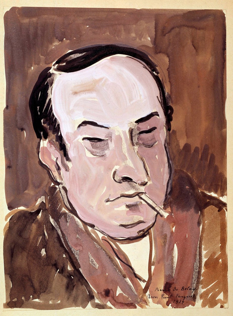 Porträt von Leon Paul Fargue, Dichter von Pierre de Belay