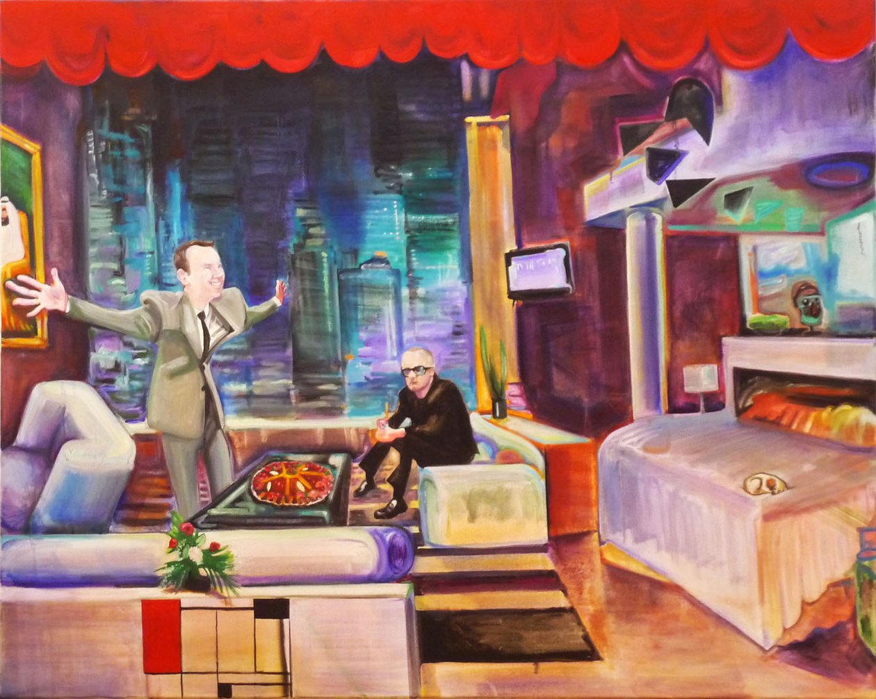 Damien Hirst und Jeff Koons von Piet Mondrian