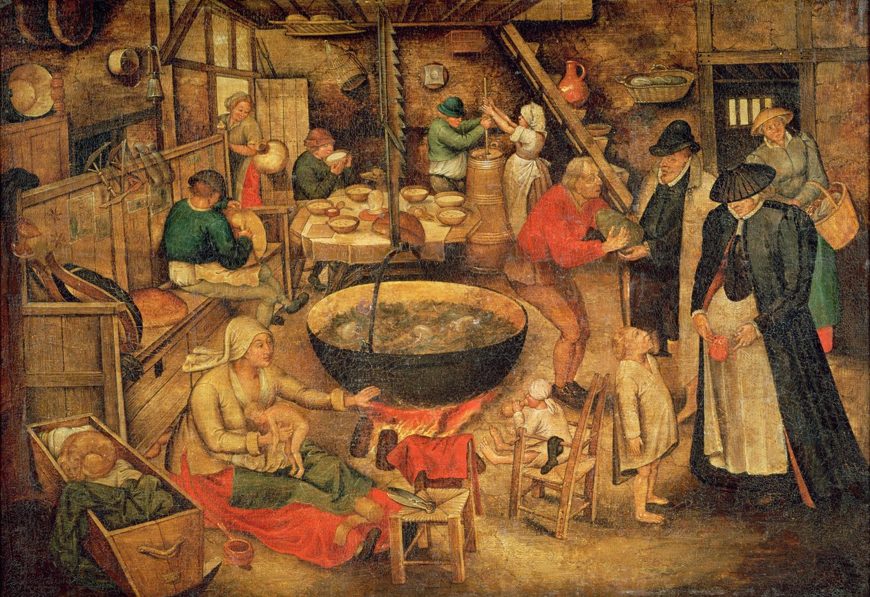 Innenraum eines Bauernhauses von Pieter Bruegel the Elder