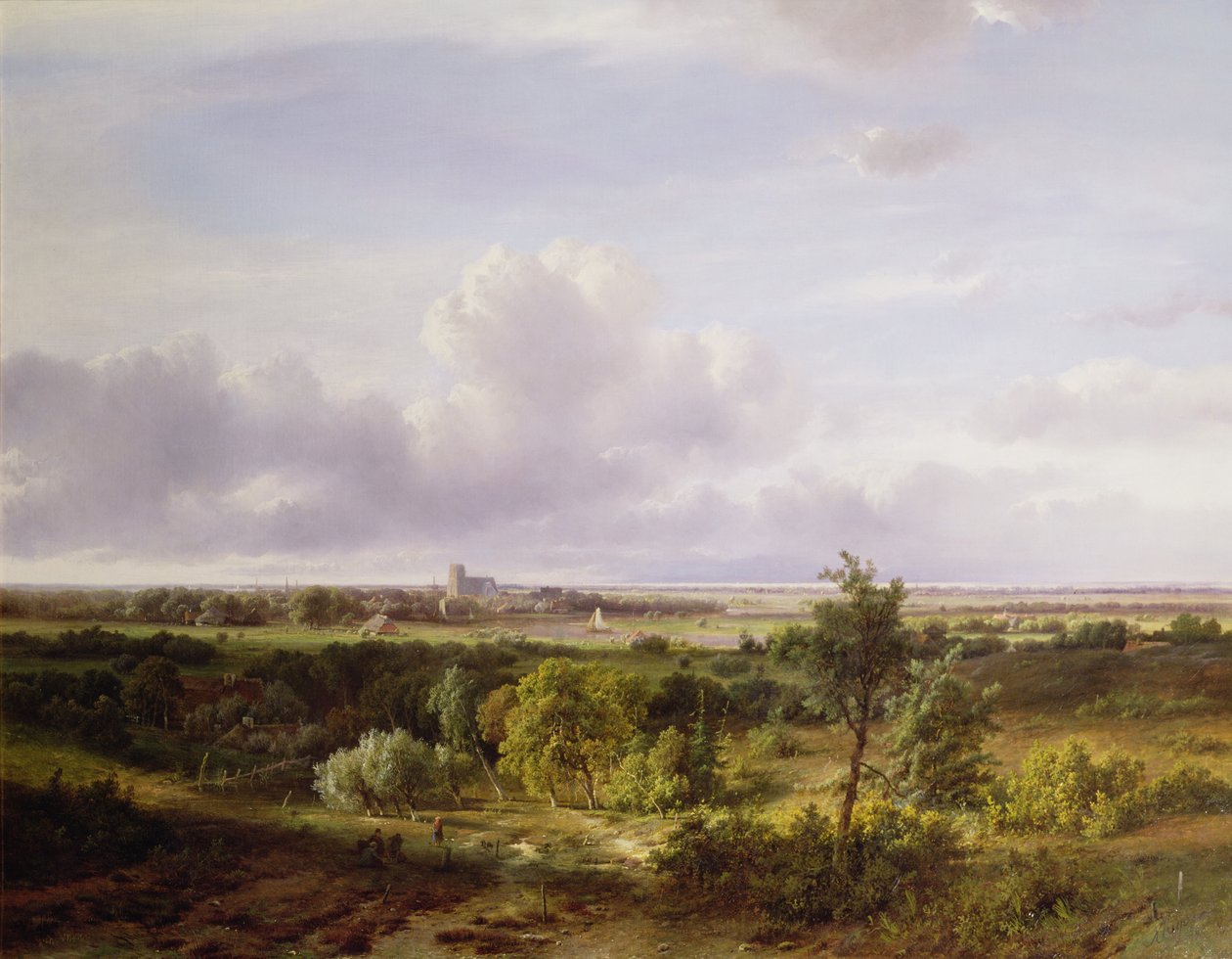 Niederländische Landschaft, 19. Jahrhundert von Pieter Lodewijk Francisco Kluyver