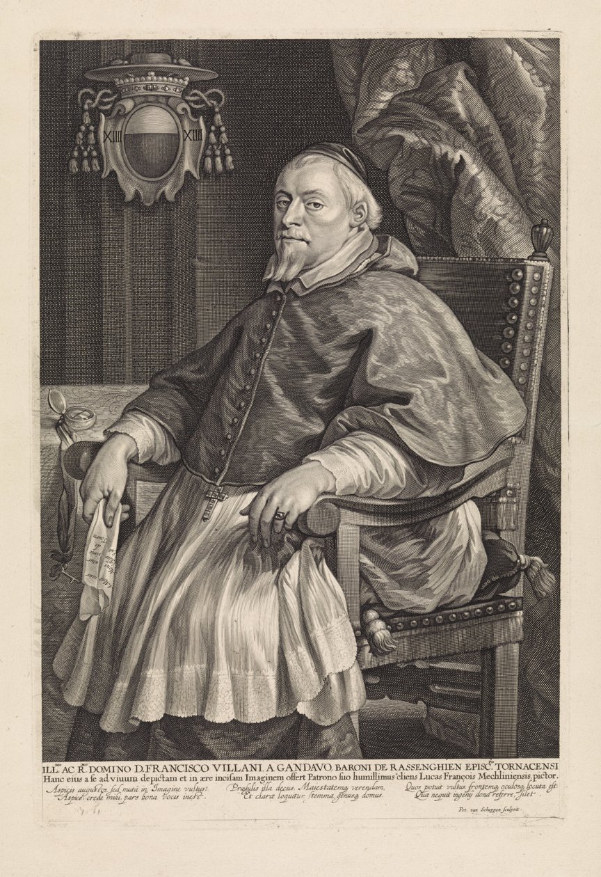Porträt von François Villain, Bischof von Tournai von Pieter van Schuppen