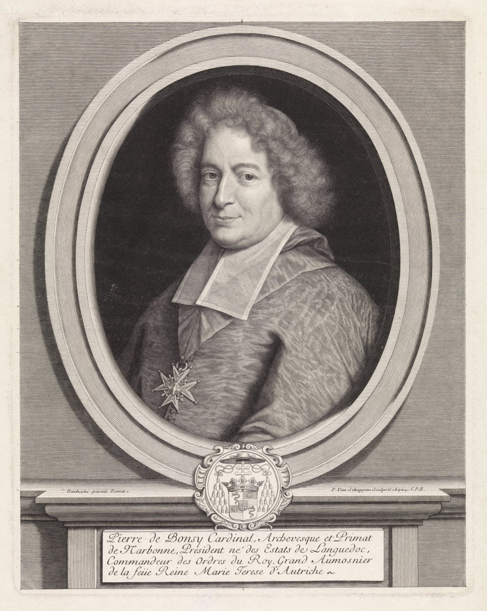 Porträt von Pierre de Bonzi von Pieter van Schuppen