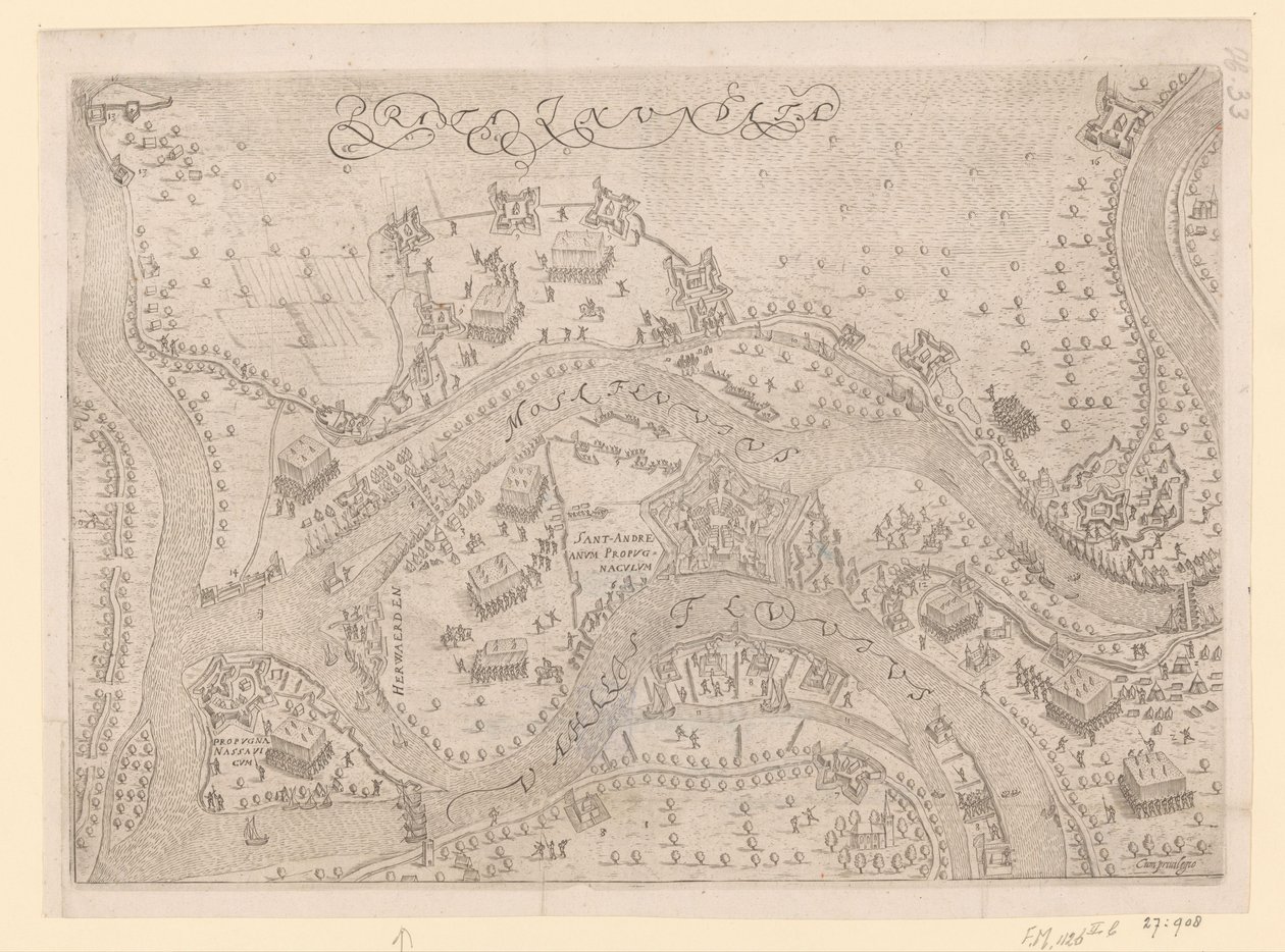 Belagerung und Einnahme von Sint-Andries durch Maurits, 1600 von Pieter Bast