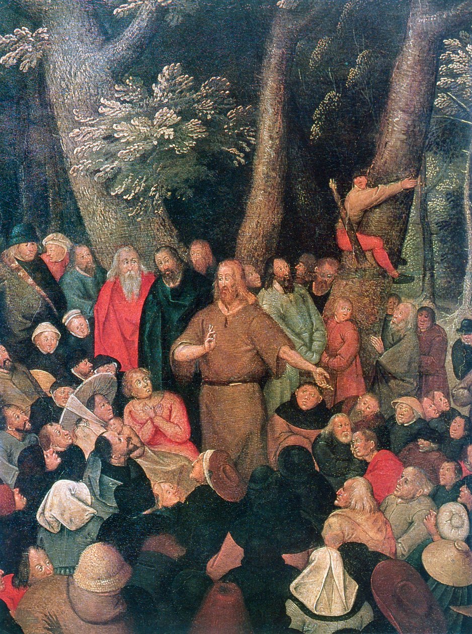 Die Predigt von Johannes dem Täufer (Detail) von Pieter Brueghel the Younger