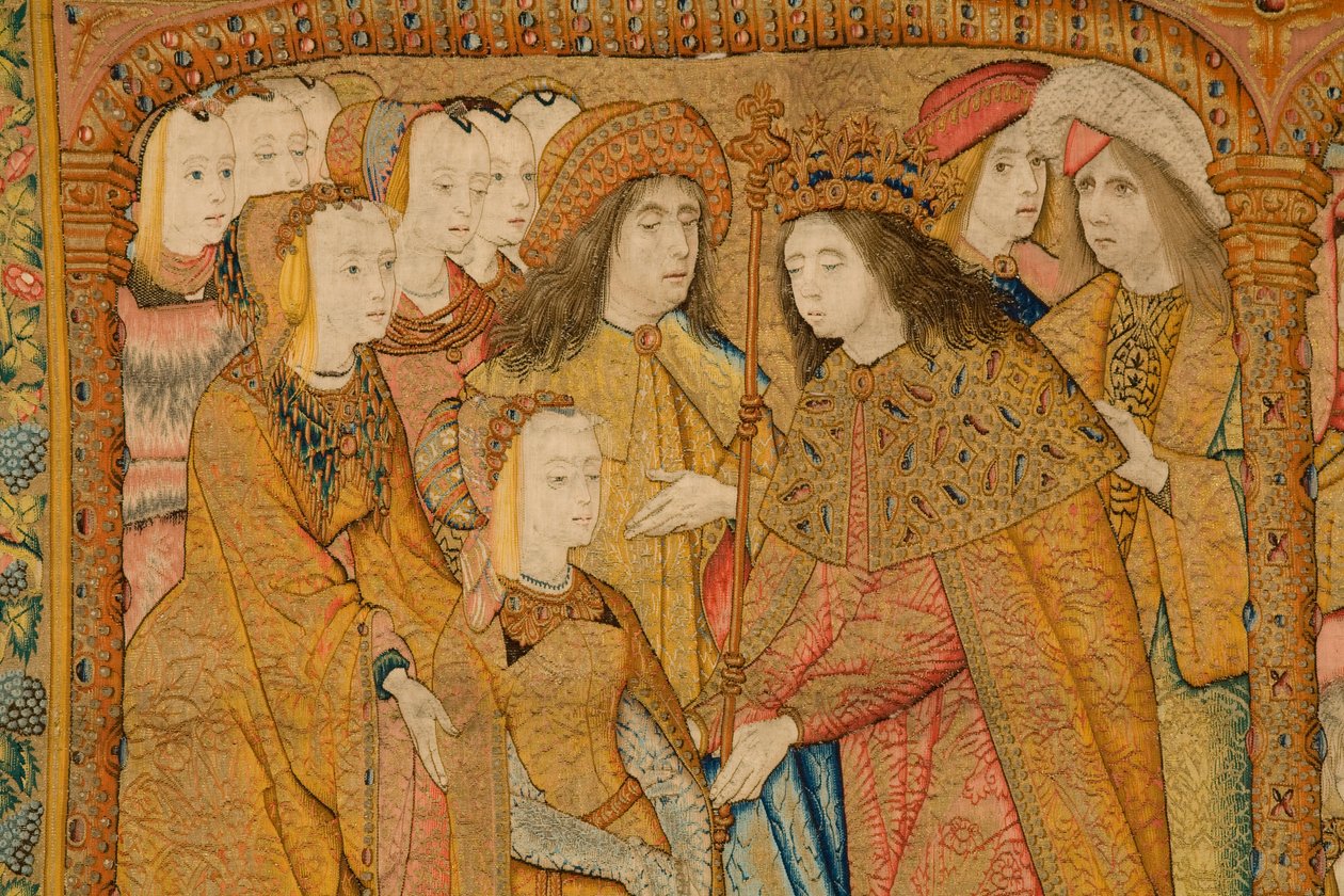 Flämischer Wandteppich. Verkündigung. (Detail) von Pieter Coecke van Aelst