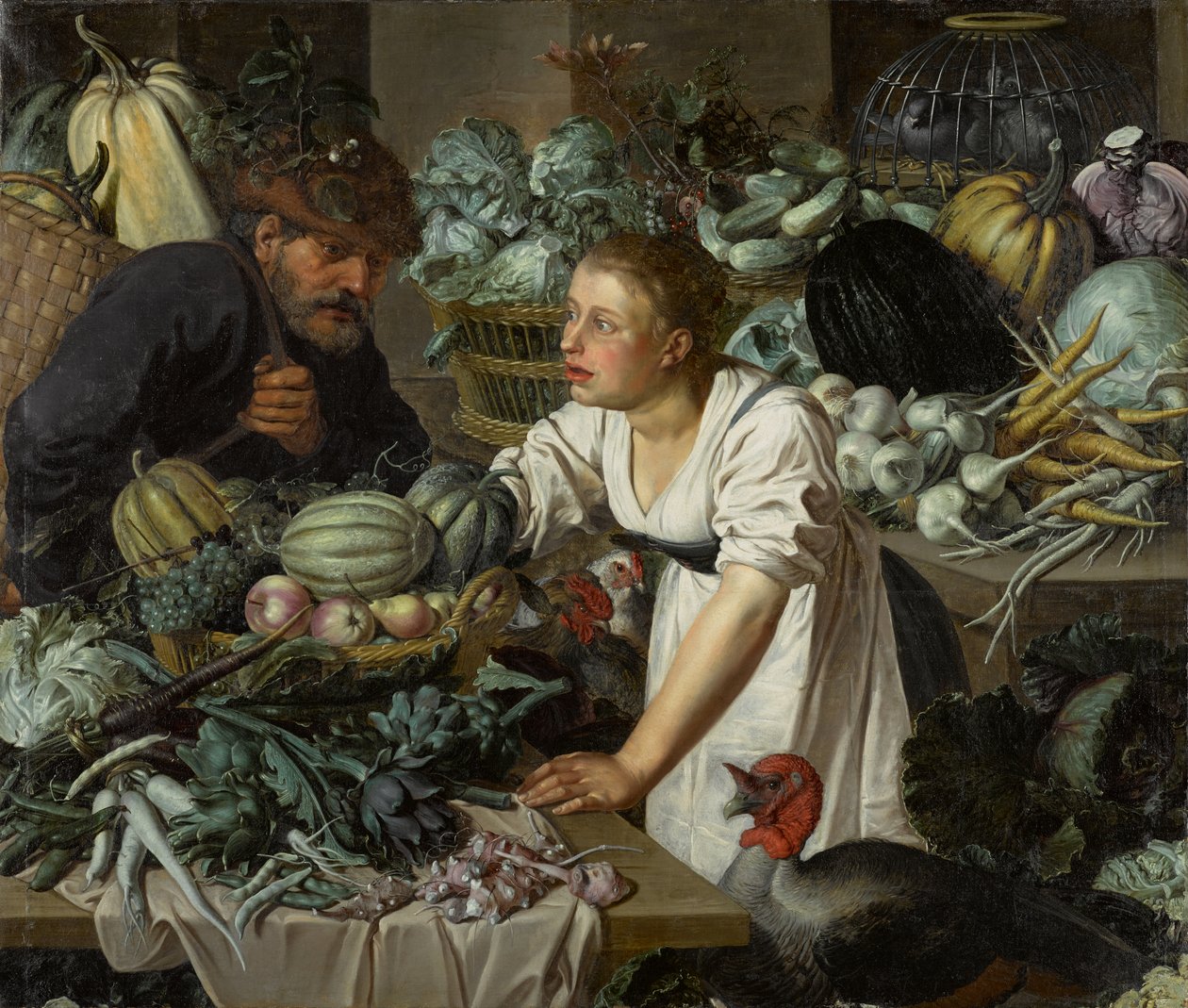 Stillleben mit zwei Figuren von Pieter Cornelisz. van Rijck