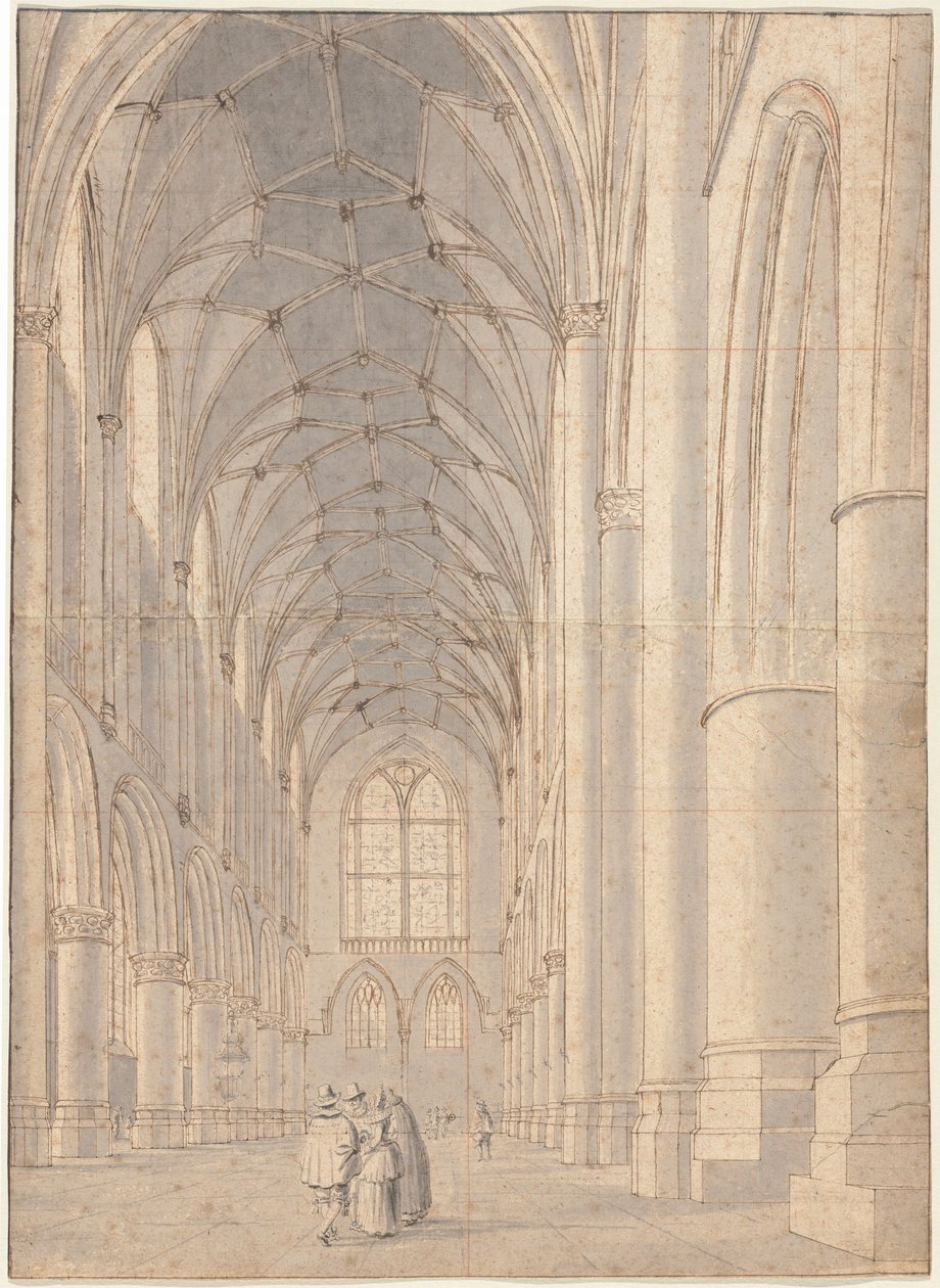 Innenraum der St.-Bavo-Kirche, Haarlem von Pieter Jansz Saenredam