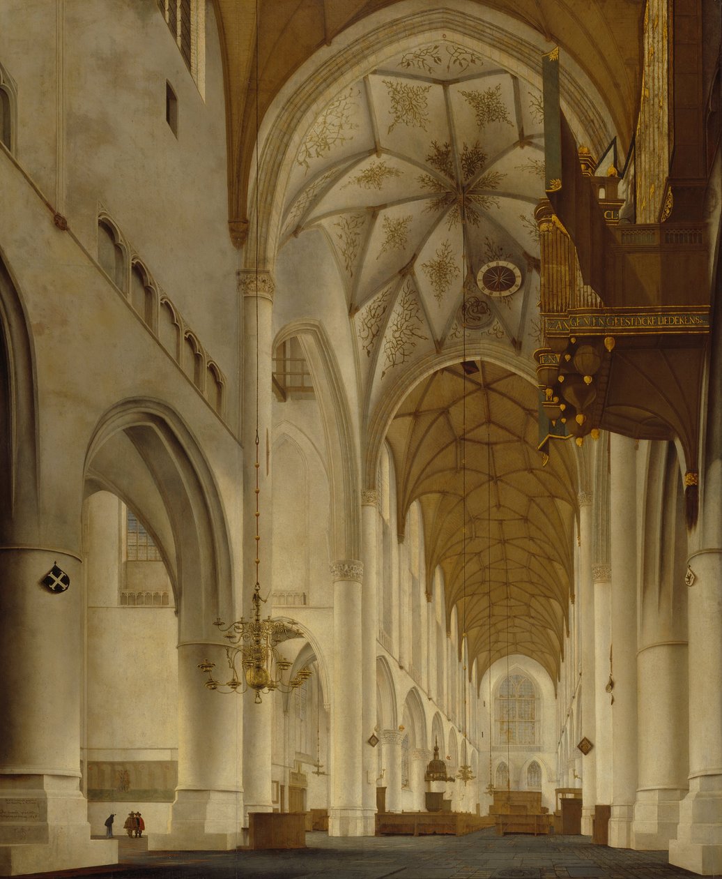 Das Innere der St.-Bavo-Kirche, Haarlem von Pieter Jansz Saenredam