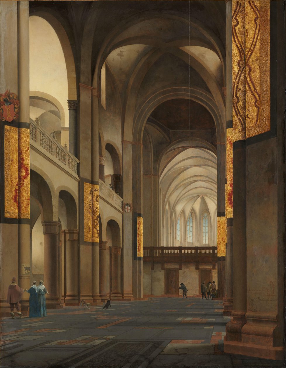Das Kirchenschiff und der Chor der Mariakerk in Utrecht von Pieter Jansz Saenredam