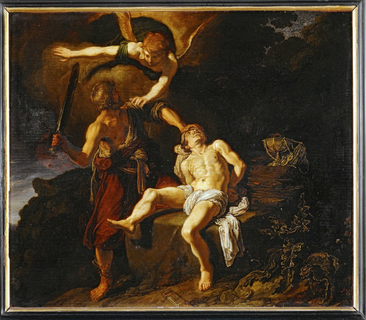 Das Opfer Abrahams von Pieter Lastman: Kunstdruck kaufen