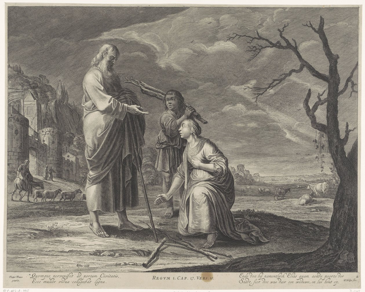 Elia und die Witwe von Sarepta von Pieter Nolpe