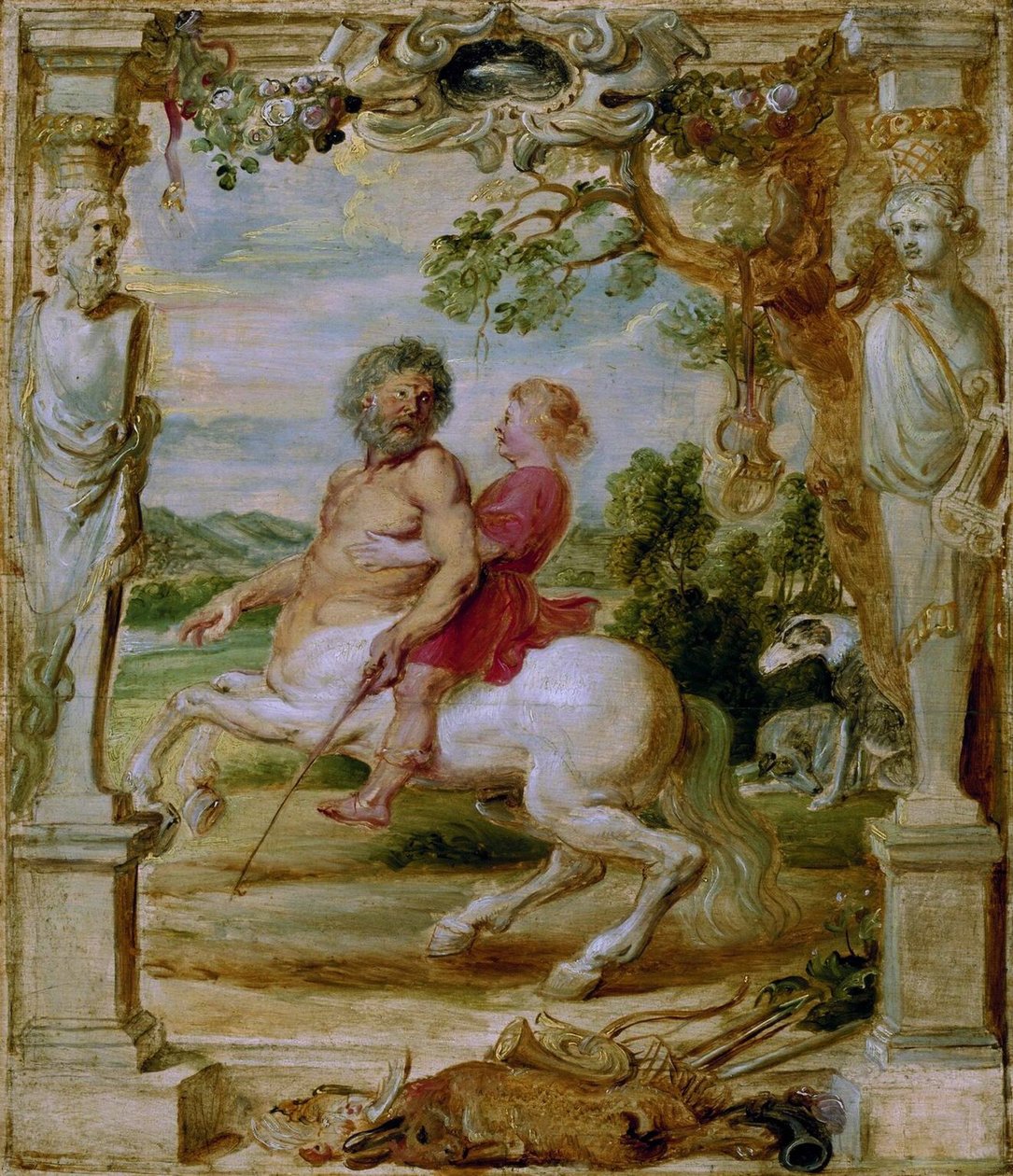 Achilles wird vom Zentauren Chiron erzogen, 1630-1635 von Peter Paul Rubens
