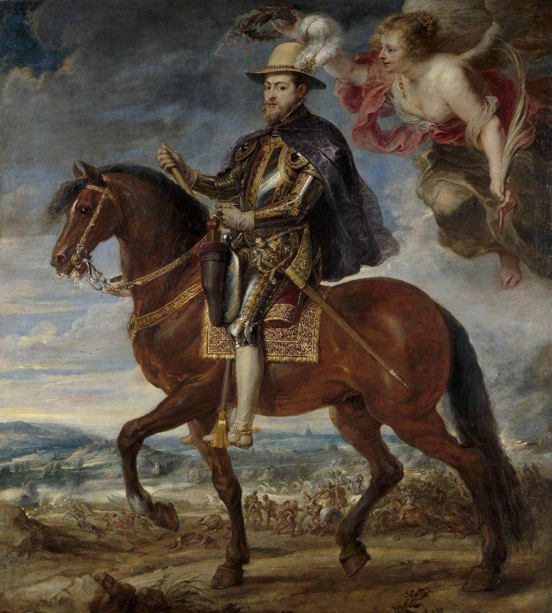 Porträt von Philipp II. zu Pferd, 1628 von Peter Paul Rubens